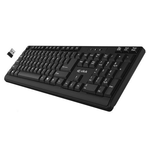 Click K-L2-W Tastatura bežična USB, US, crna