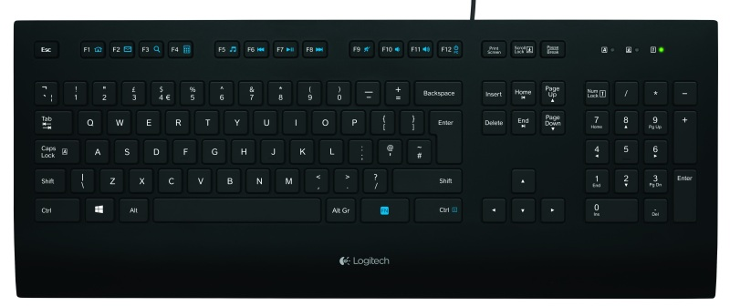 Logitech K280e Keyboard for Business US, Black, USB New