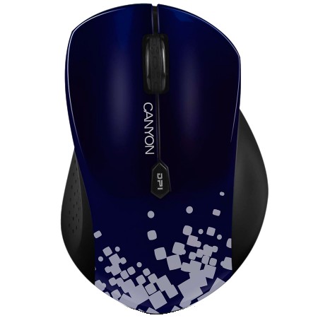 CANYON CNS-CMSW4 Mouse (Wireless, Optical 8001280 dpi, 6 btn, USB, power saving technology), Blue (CNS-CMSW4BL)