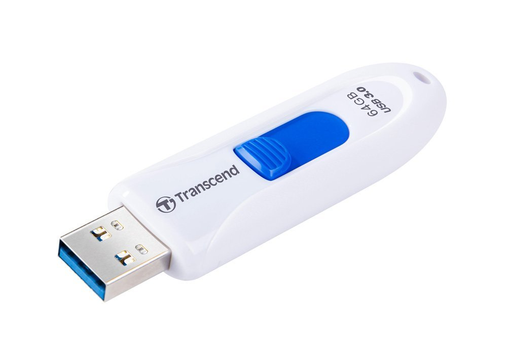 Transcend (TS64GJF790W) USB 64 GB, JetFlash 790W, USB3.0, 9028 MBs, Retractable, WhiteBlue